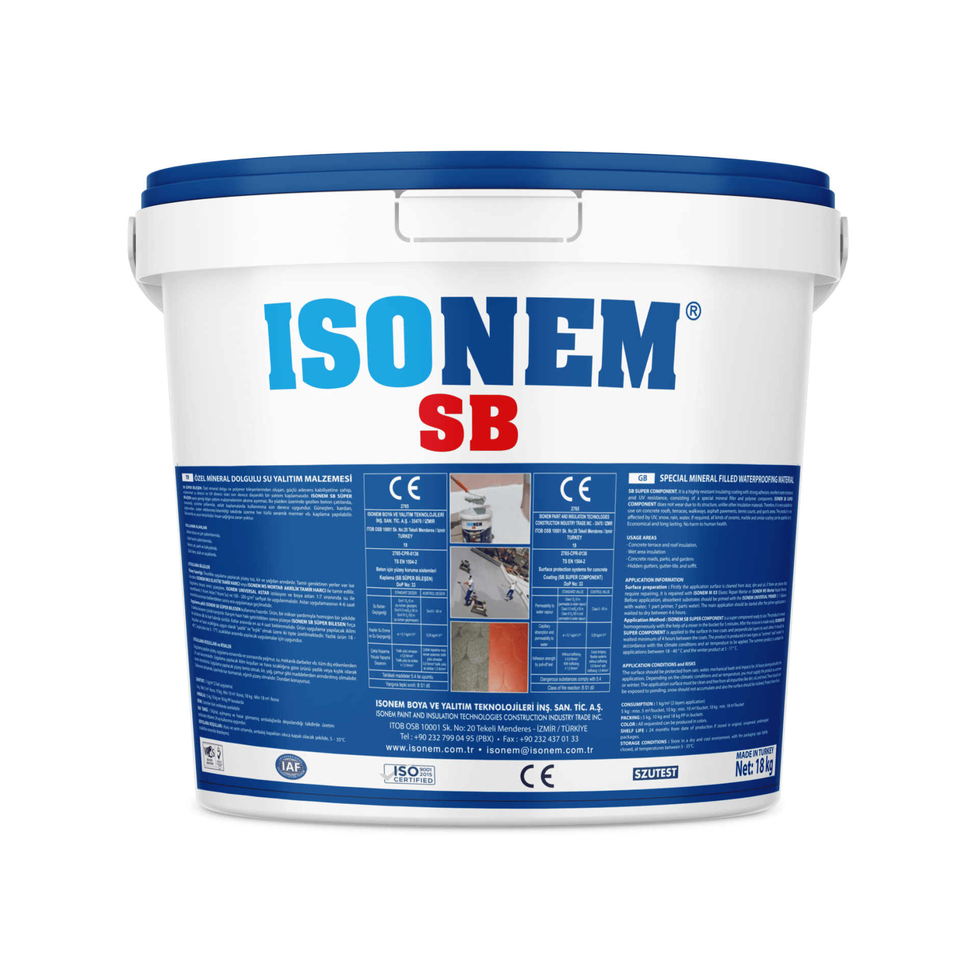 Isonem SB (Süper Bileşen) RAL7012 GRİ 18 KG